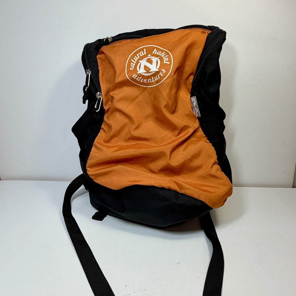 ChicoBag Natural Habitat Adventures Travel‎ Pack Recycled Orange Black Backpack